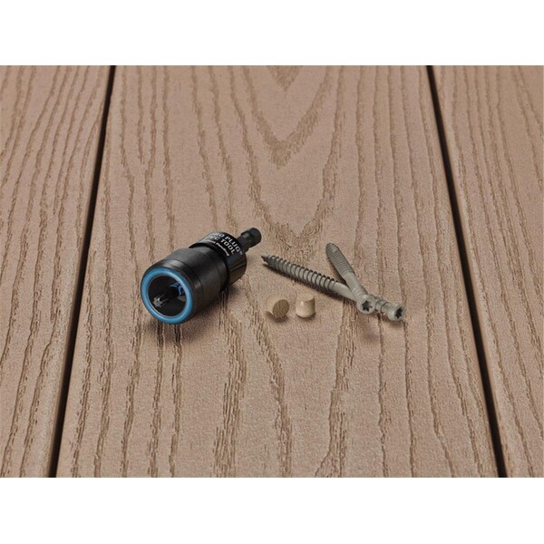 Tinkertools No.10 x 2.75 in. Star Trim Head Epoxy Coated Carbon Steel Deck Screws & Plugs Kit TI2513829 - main